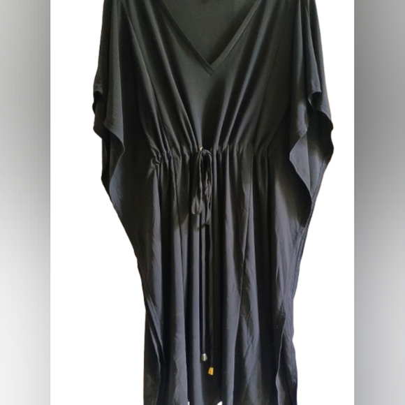 Scarlett Nite Women's Black Stretch Flowy Dress/Beach Cover Up Size 10 Whimsigot - Picture 1 of 13